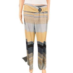 Wide Leg Palazzo Style Pants Boho Revival Festival Hippie Chic Lightweight SZ L